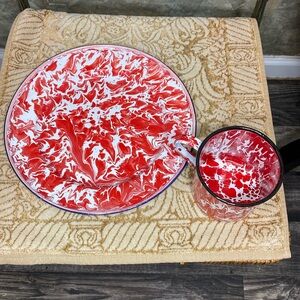 Granitewear  plate and cup two piece set